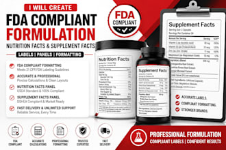 food scientist, recipe development, supplement formulation and beverage products