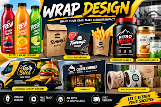 do professional food, medicine, product packaging and labels design