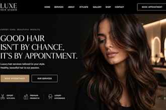 design squarespace hair salon website beauty salon hairstylist website