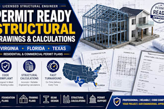 do permit ready structural drawings and calculations in virginia florida texas