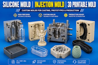 do custom silicone mold plastic injection mold slip casting mold for 3d printing