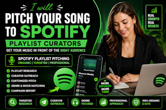 pitch your song to spotify playlist curators and write a spotify pitch