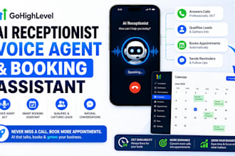 build a gohighlevel ai receptionist voice agent and booking assistant