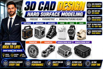 3d hard surface modeling solidworks parametric cad product model for 3d printing
