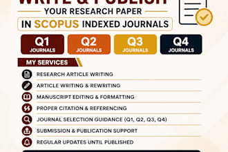 write, assist with publishing research q1 q2 q3 q4 paper scopus indexed journal