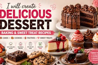 create delicious dessert recipes, baking recipes and food cooking content