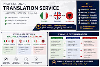 translate italian,english and albanian