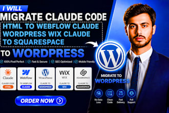 migrate claude code HTML to webflow claude wordpress wix claude to squarespace
