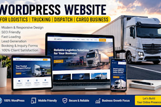 do wordpress logistics website trucking website dispatch website cargo website