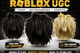 make custom roblox hair, anime hair and ugc hairstyles