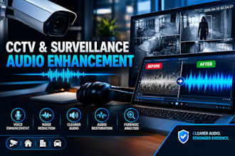 enhance, analyze cctv and surveillance audio for investigations