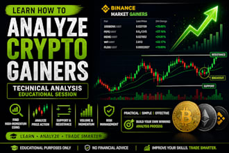 teach you crypto technical analysis using market gainers