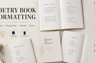 format poetry ebook, poem book, chapbook, novel story love book