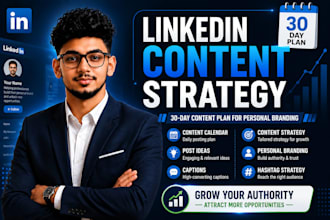 create a linkedin content strategy and 30 day content calendar