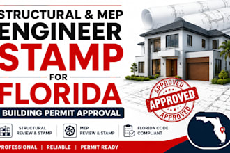 review house plan, structural, mep engineer stamp for florida building permit