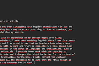 translate articles from english to spanish