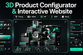 build a 3d product configurator or interactive three js website