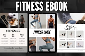 design gym fitness training workbook, ebook, manual, tracker plan