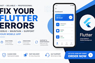 fix your flutter errors debug your app maintain and support german mobile app