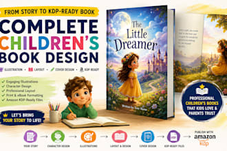 design children book illustration and book design for amazon KDP