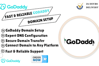 godaddy website expert domain setup