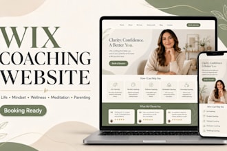 design wix life coaching mindset wellness meditation parenting booking website