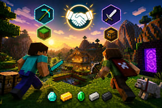 play minecraft with you and help in your survival world