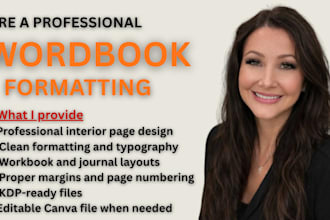 design and format your workbook, journal or amazon KDP book interior