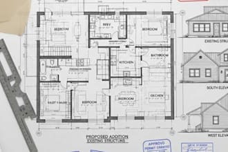 create home addition permit drawings and floor plans