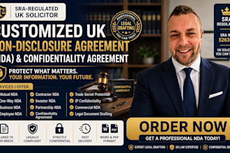 draft a customized uk non disclosure agreement nda and confidentiality agreement