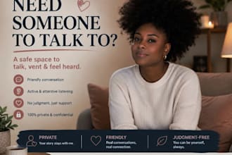 be your safe space to talk, vent and feel heard