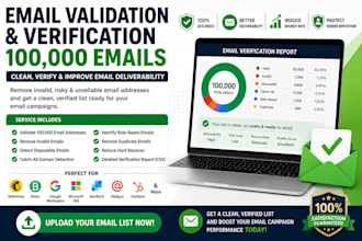 verify 100,000 email addresses and remove invalid emails