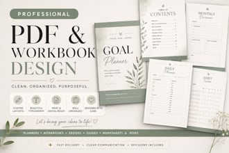design and format professional pdfs, workbooks, and documents