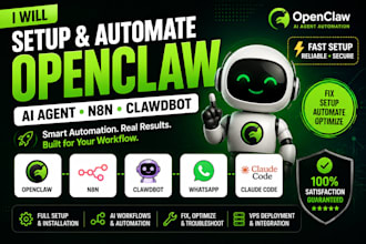 setup openclaw ai agent, openclaw automation, n8n workflow and clawdbot