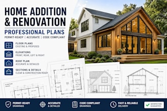 prepare home addition and renovation plans blueprints