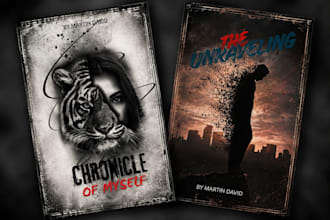 design dark horror thriller book covers for amazon KDP, ebook, paperback