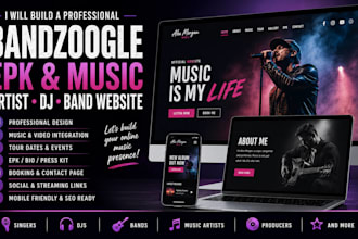 build bandzoogle epk booking page label music site bio singer artist dj website