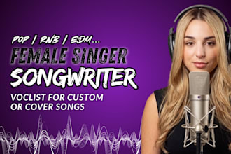 be female rnb singer songwriter female pop singer female vocalist for pop, rnb