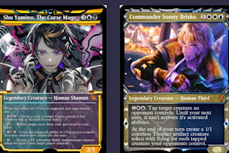 create custom mtg playing card tch card game art playmat anime tcg templates