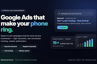 setup and manage google ads adwords PPC campaigns for leads and sales