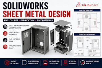 design mechanical cad solidworks sheet metal enclosures and fabrication drawings