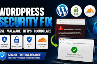 install SSL certificate remove wordpress malware fix https errors cloudflare