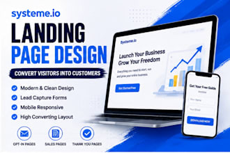 systeme io landing page and sales funnel design system io sales funnel