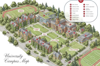 create custom campus office school hospital and facility directory maps