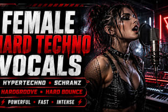 be your female vocalist for hard, hypertechno, schranz, hardgroove, hard bounce