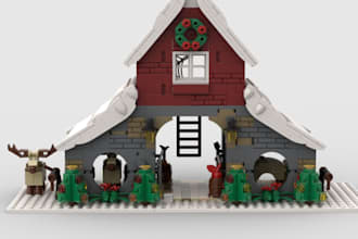 design custom lego design, christmas lego, gift, lego moc, with PDF instruction