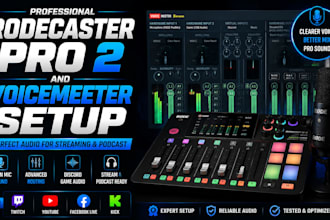 setup rodecaster pro 2 and voicemeeter for streaming and podcast audio