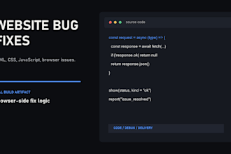 fix a small website issue or bug