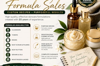 formulate your skincare product line