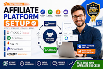 setup impact radius, cj affiliate, awin, partnerstack and amazon associates